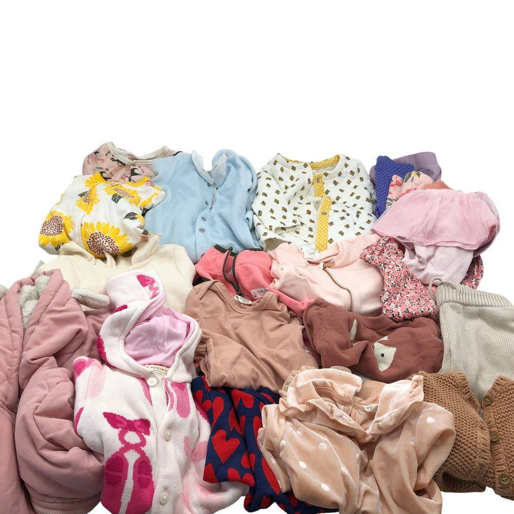 Baby Girls 3-6M Fall Winter Clothing BUNDLE Rompers Snowsuit Sweaters One Pieces
